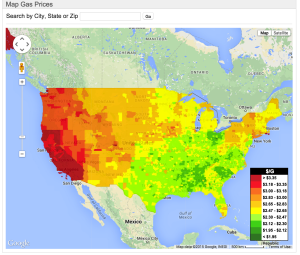 American Gas Prices July 2015
